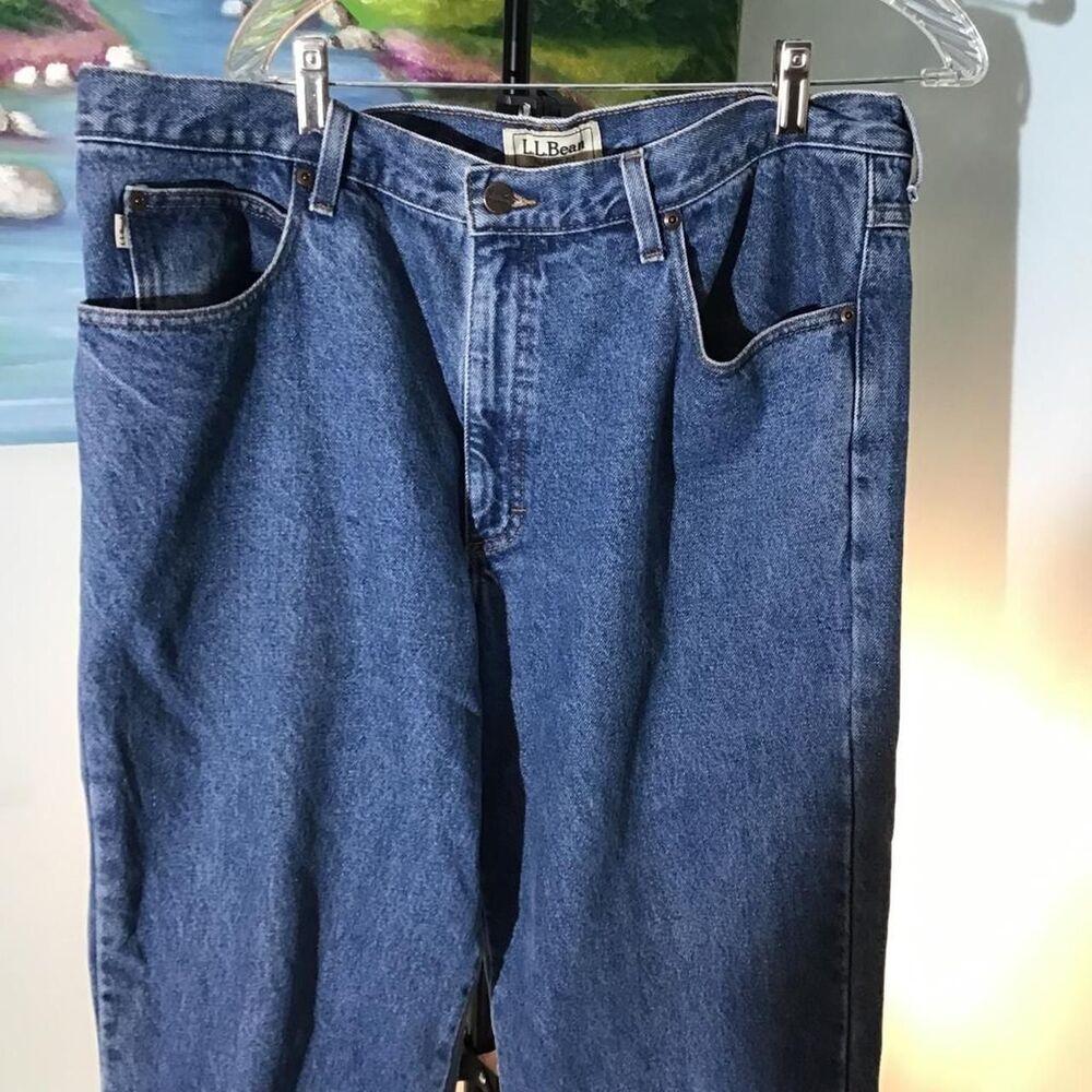 Llbean Men's Blue and Navy Jeans